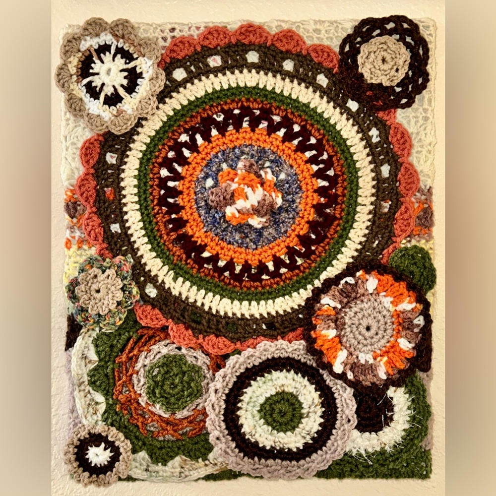 Colorful Crochet Art Piece